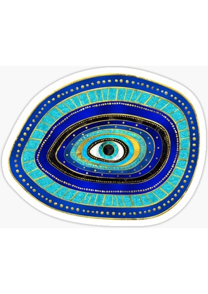 Nazar Boncuğu Model-2 Sticker Oto Yapıştırma Etiket 15 cm
