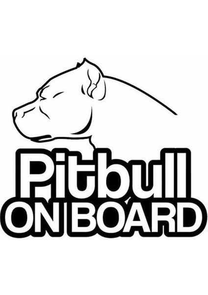 Pitbull Tarafından Korunuyor Sticker Yapıştırma 16 cm