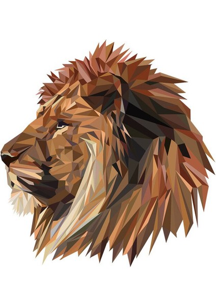 Sanatsal Aslan Araba Sticker Yapıştırması Oto Etiket 18 cm