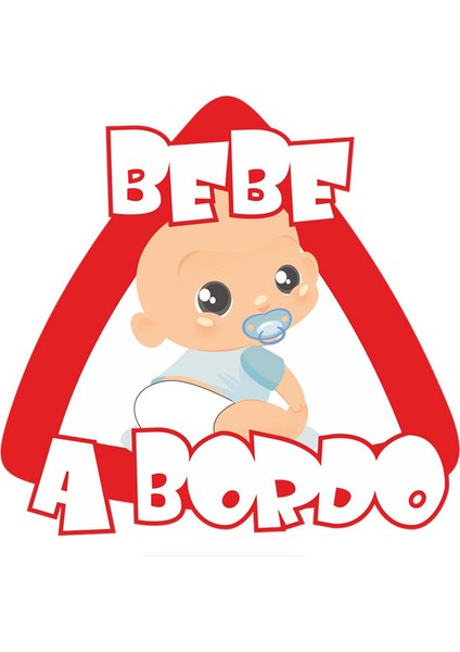 Arabada Bebek Var Araba Sticker Yapıştırması 18 cm