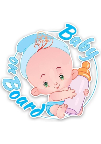 Arabada Bebek Var 18 cm Etiket Yapıştırma