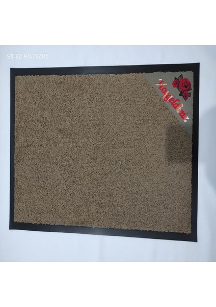 Nem Alıcı Kalın Iç Dış Kapı Önü Paspas Kırmızı Gül Sticker 50 x 75 cm Kauçuk Kenar