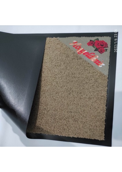 Nem Alıcı Kalın Iç Dış Kapı Önü Paspas Kırmızı Gül Sticker 50 x 75 cm Kauçuk Kenar modelleri