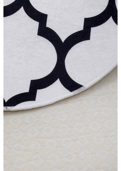 Dijidekor Maça Beyaz Saçaksız Dijital Oval Halı Kaymaz Yıkanabilir İskandinav Yolluk 60X350 fırsatları