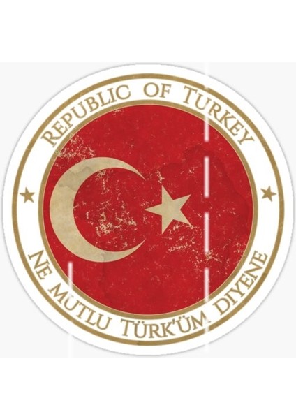 16 cm Ne Mutlu Türküm Diyene Araba Oto Sticker Yapıştırma