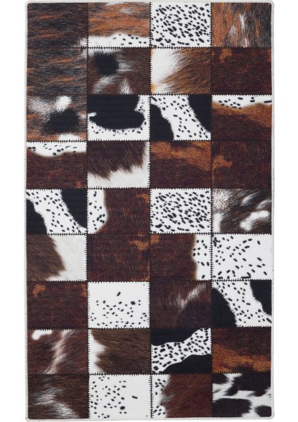 Dijidekor DR01 Kahve Saçaksız Dijital Halı Kaymaz Yıkanabilir Iskandinav Yolluk 120X300