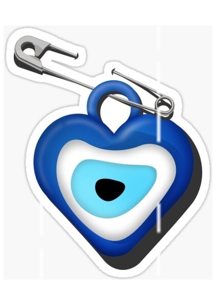 Nazar Sticker Yapıştırma Etiket Leptop Araba Cam MD13 17 cm