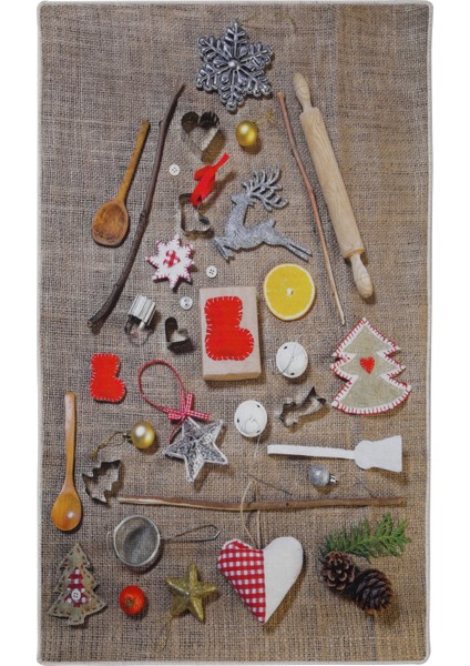 Kahve Mutfak Halısı Saçaksız Dijital Halı Kaymaz Yıkanabilir Iskandinav 80X300 fiyatları