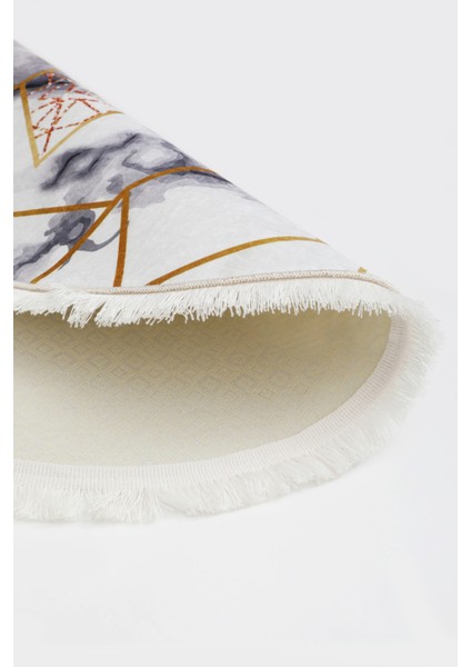 Gold Kristal Saçaklı Dijital Oval Halı Kaymaz Yıkanabilir Iskandinav Yolluk 100X250 modelleri