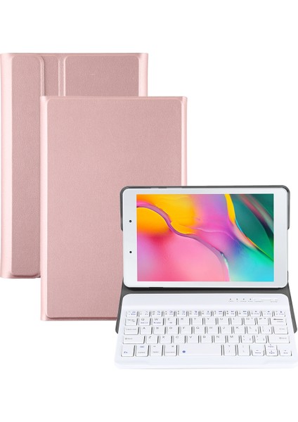 Galaxy Tab A 8.0 2019 P200 / P205 Için Manyetik Bluetooth Klavye Pu Kılıf (Yurt Dışından)