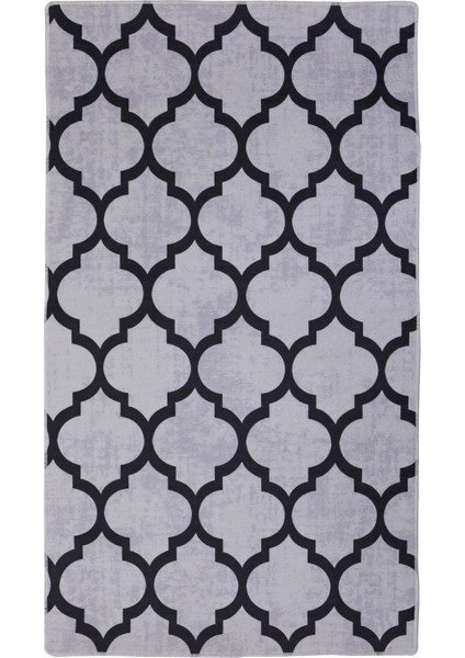 Dijidekor Maça Gri Saçaksız Dijital Halı Kaymaz Yıkanabilir Iskandinav Yolluk 120X250 fiyatları