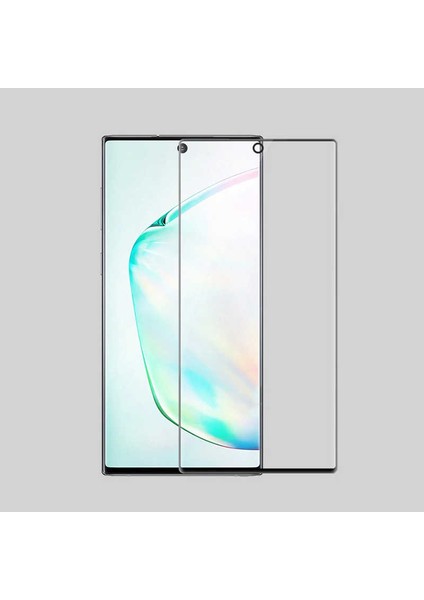 Samsung Galaxy Note 10 Ekran Koruyucu Kavisli Cam Tam Kaplayan Polymer Nano