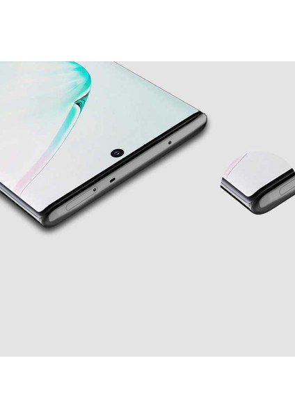 Samsung Galaxy Note 10 Ekran Koruyucu Kavisli Cam Tam Kaplayan Polymer Nano