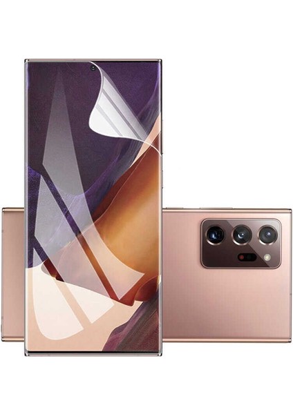 Samsung Galaxy Note 20 Ultra Ekran Koruyucu Kavisli Cam Tam Kaplayan Polymer Nano
