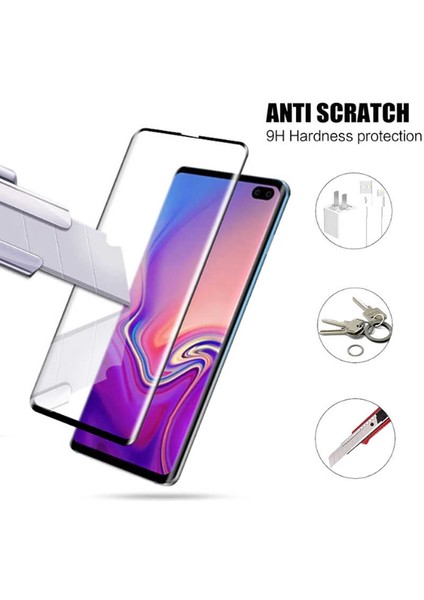 Samsung Galaxy S10 Plus Ekran Koruyucu Kavisli Cam Tam Kaplayan Polymer Nano fırsatları
