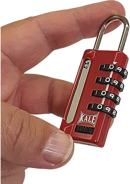 Kale Şifreli Asma Kilit Kırmızı ( 4 Basamaklı Şifrelene, Bilgi Pencereli ) fırsatları