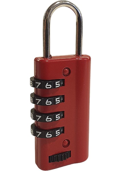 Kale Şifreli Asma Kilit Kırmızı ( 4 Basamaklı Şifrelene, Bilgi Pencereli ) modelleri