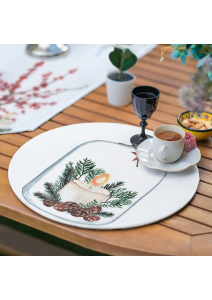 Kozalak Motifli Özel Tasarım 6+1 Supla Runner Seti fırsatları