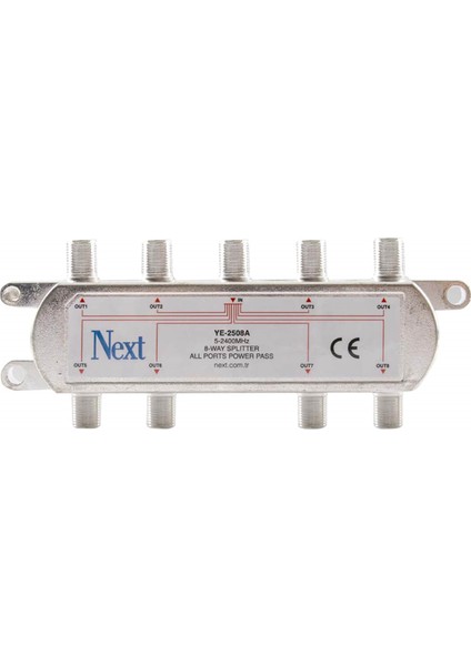 Next YE-2508A Splitter 8 Çıkışlı Uydu Bölücü