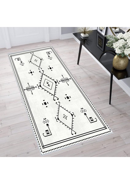 Dijital Baskı Yıkanabilir Kaymaz Taban Salon Halısı RVG1608