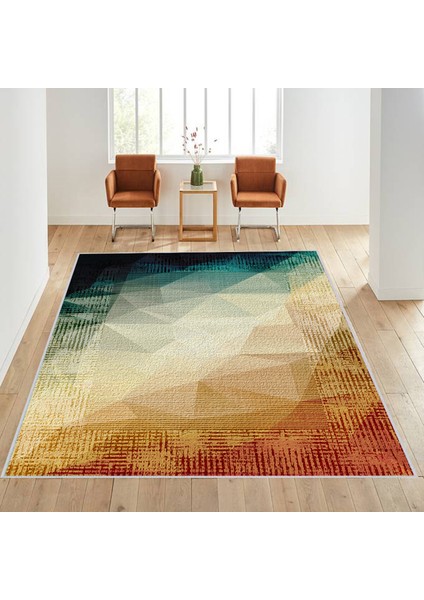 Dijital Baskı Yıkanabilir Kaymaz Taban Salon Halısı RVG1607