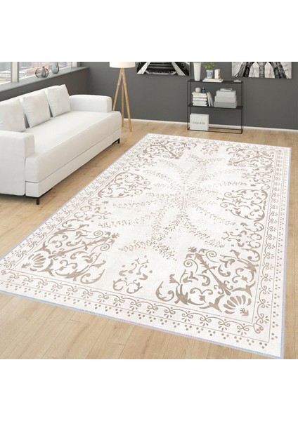 Dijital Baskı Yıkanabilir Kaymaz Taban Salon Halısı RVG1651
