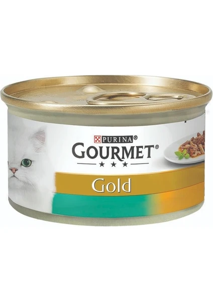 Gourmet Gold Çiftelezzet Ciğer Tavşan Kedi Konservesi 24X85 gr