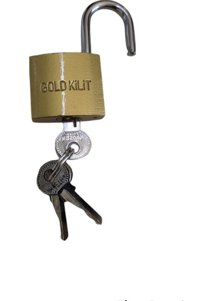 Gold Asma Kilit 32 mm Sarı Küpe Kilit 6 Adet