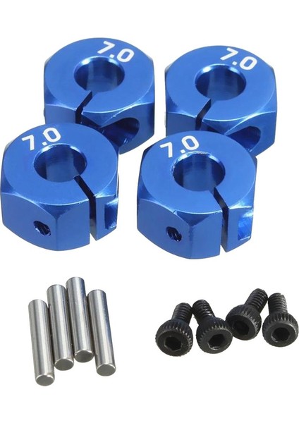 4x 12MM Tekerlek Hex Hub Adaptörü 7mm Kalın Rc Araba Için 1/10 Yükseltmeler Titanyum(Yurt Dışından)