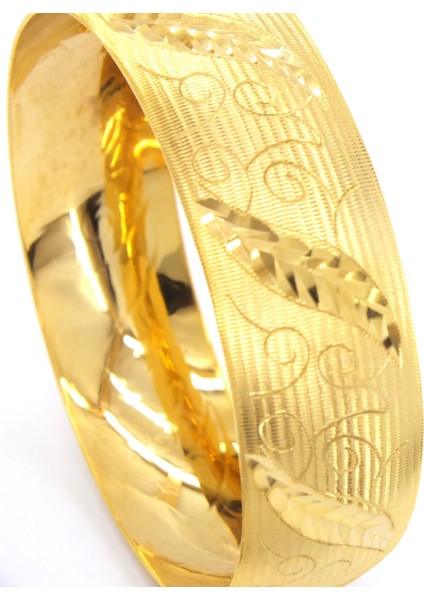 Ferizz 22 Ayar Altın Kaplama Noktalı Bilezik 2 cm Kalınlık fiyatları