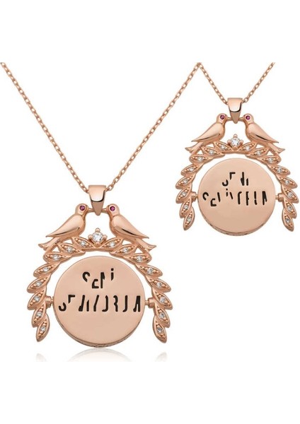 Sihirli Seni Seviyorum Yazısı 925 Ayar Gümüş Kolye