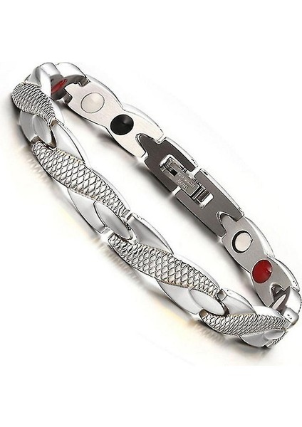 Manyetik Terapi Bilezik Zarif Çelik Bilezik Takı Terapötik Şerit ve Altın (Yurt Dışından)