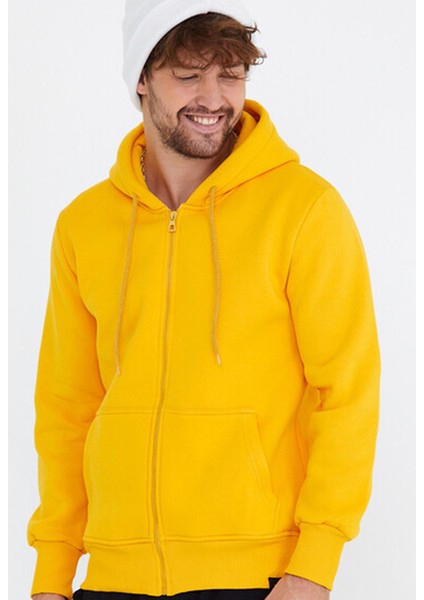 Kapüşonlu Üç Iplik Basic Sweatshirt