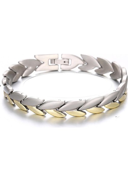 Bicolored Titanyum Çelik Bilezik (Yurt Dışından)