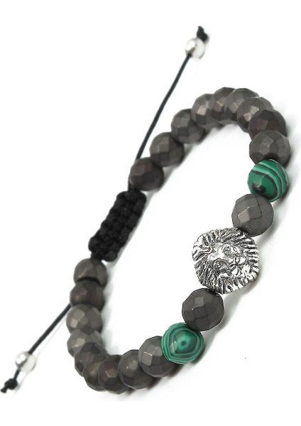 8 mm Yeşil Mat Lion Başkanı Erkekler Bilezik Serisi Takı Zinciri (Yurt Dışından) fiyatları