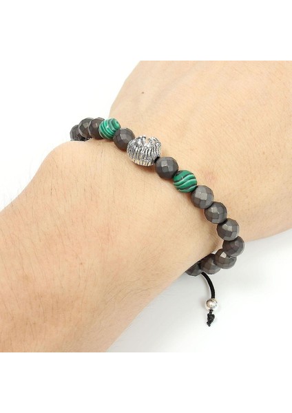 8 mm Yeşil Mat Lion Başkanı Erkekler Bilezik Serisi Takı Zinciri (Yurt Dışından) modelleri