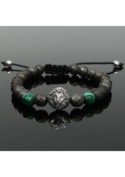 8 mm Yeşil Mat Lion Başkanı Erkekler Bilezik Serisi Takı Zinciri (Yurt Dışından) fırsatları