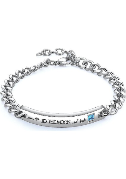 Uzatma Zinciri Ile Oyulmuş Paslanmaz Çelik Bilezik (Yurt Dışından)