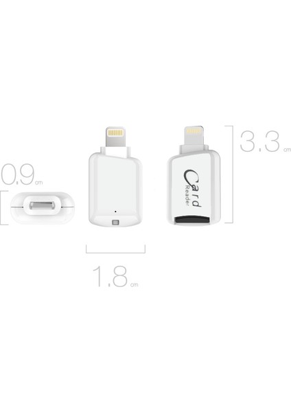 Ios Card Reader iPhone iPad Uyumlu Microsd Card Okuyucu Photofast Lightning Kart Okuyucu