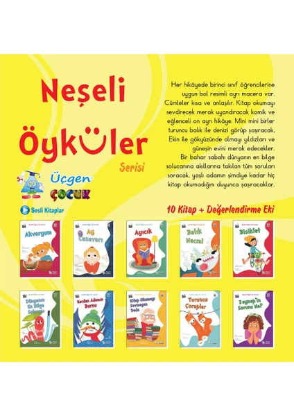 Neşeli Öyküler Serisi - 10 Kitap + Değerlendirme Eki