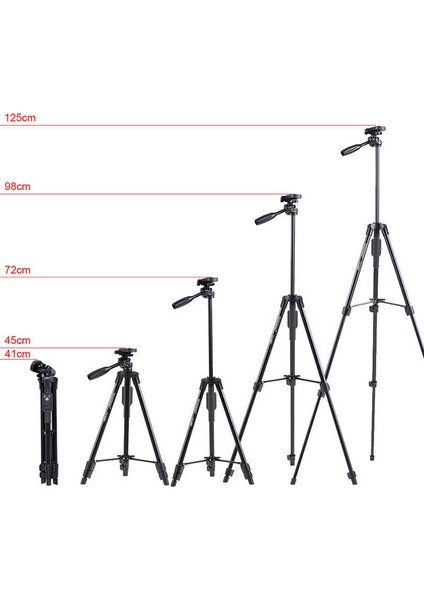 Yunteng 5208 Bluetooth Uzaktan Kumanda + Taşıma Çantalı Telefon ve Kamera Uyumlu 125 cm Tripod