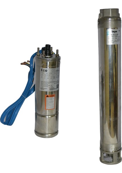 Eco 403/30 Technoplast Başlıklı 3Hp Monofaze Derin Kuyu Dalgıç Pompa Motorlu