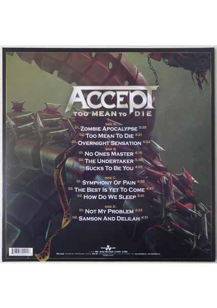Accept-Too Mean To Die fiyatları