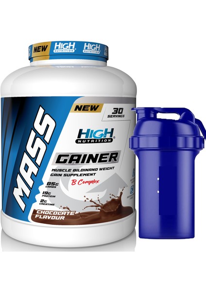 Nutrition Mass Gainer 3600 gr Çikolata Aromalı Karbonhidrat Tozu + Shaker