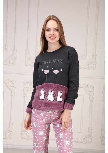 Baskılı Kadın Pijama Takım