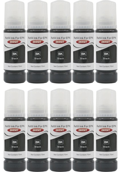 Epson 103 L1210 L1250 L3210 L3211 Siyah Muadil Mürekkep 70ML 10 Adet fiyatları