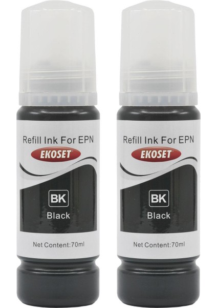 Epson 103 Ecotank L3256 Uyumlu Siyah Muadil Mürekkep 2'li Set 70ML