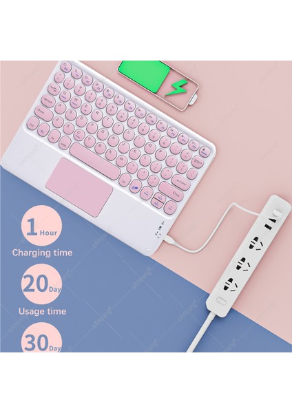 Huawei Matepad T8 Bluetooth Klavye Touchpad Wifi Kablosuz Q Klavye 8 Inç
