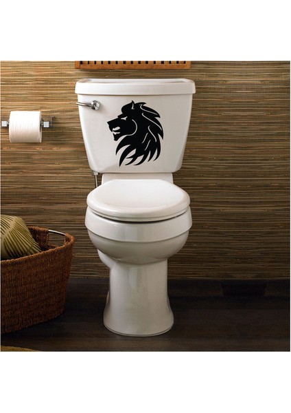 Wc Klozet Için Aslan Sticker Yapıştırma Model1