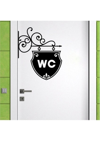 Wc Resmi Sticker Yapıştırma 30CM Dekoratif Sticker